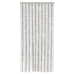 vidaXL Fly Curtain Light Grey and White 90x200 cm Chenille 3