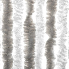vidaXL Fly Curtain Light Grey and White 90x200 cm Chenille 6