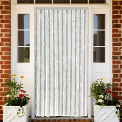 Fly Curtain 100x200 cm Chenille Light grey and white