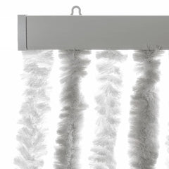 vidaXL Fly Curtain Light Grey and White 100x220 cm Chenille 4