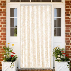 Insect Curtain in Beige and White