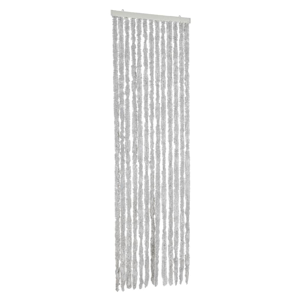 vidaXL Fly Curtain Grey 56x185 cm Chenille 2