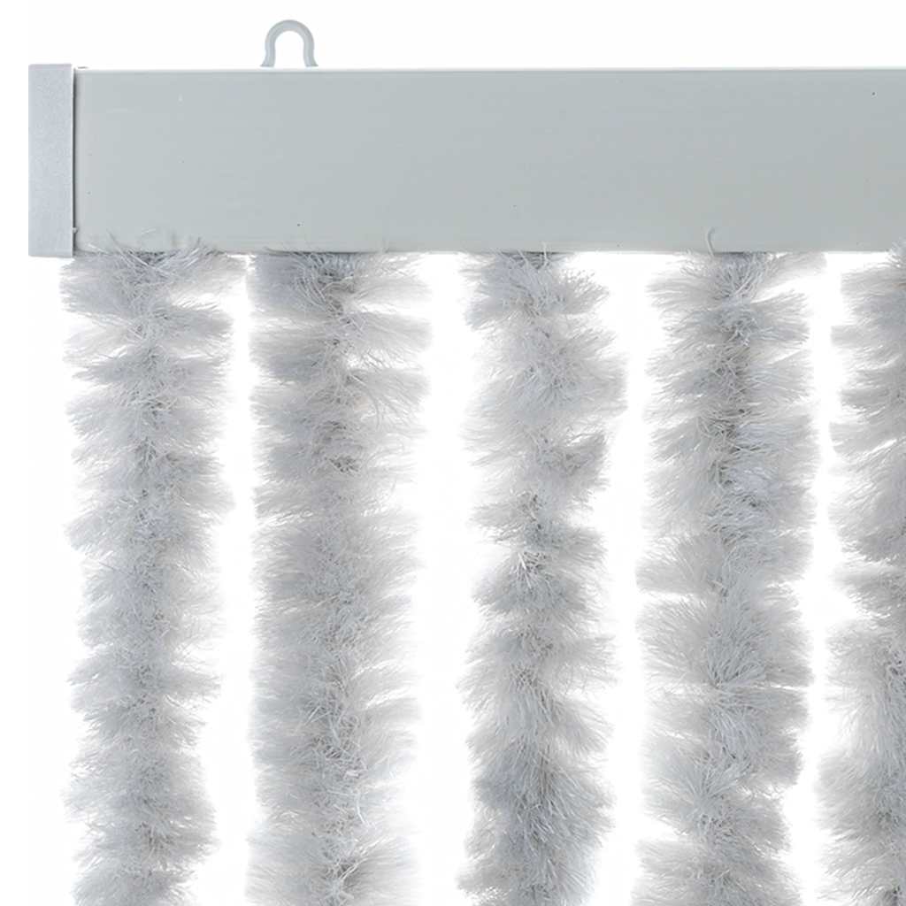 vidaXL Fly Curtain Grey 56x185 cm Chenille 4