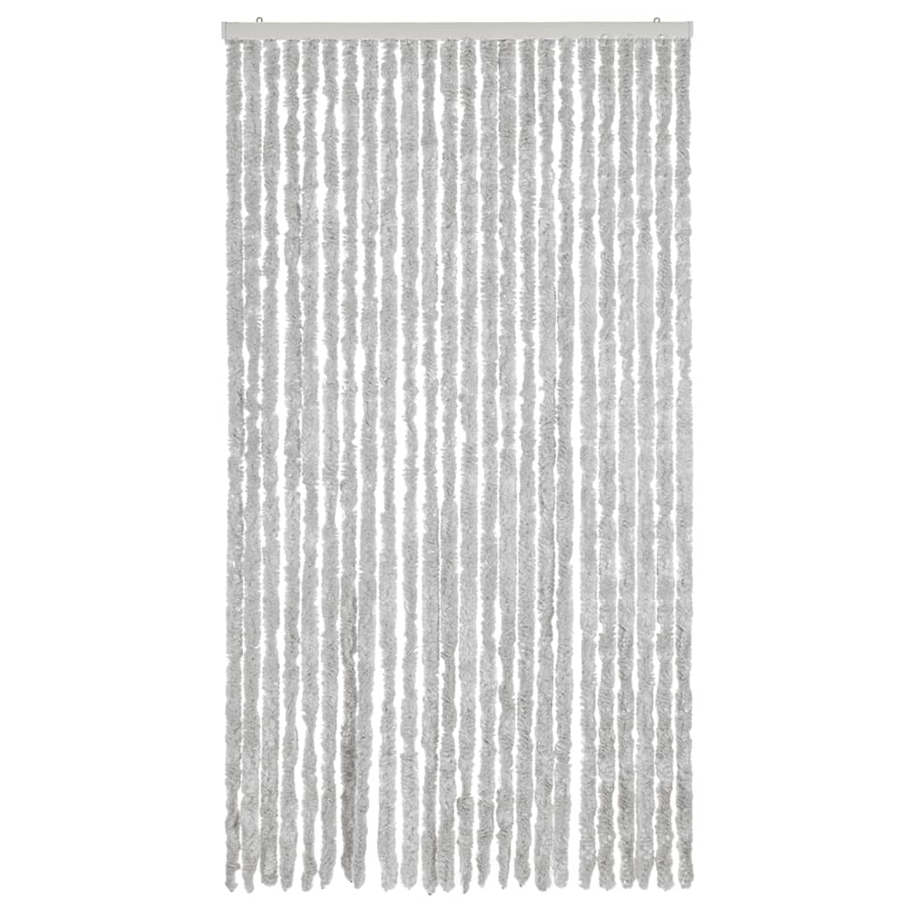 vidaXL Fly Curtain Grey 100x220 cm Chenille 3