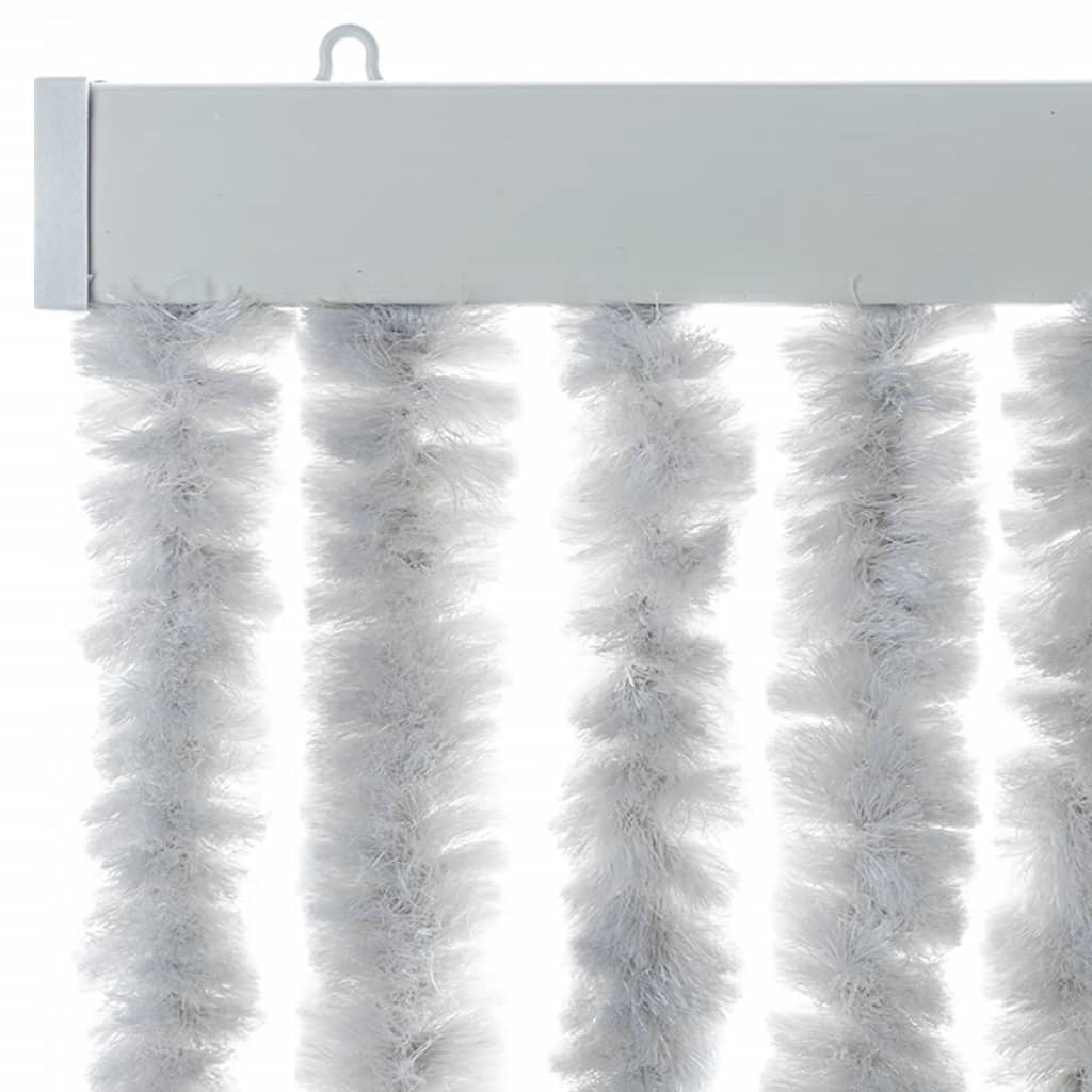vidaXL Fly Curtain Grey 100x220 cm Chenille 4