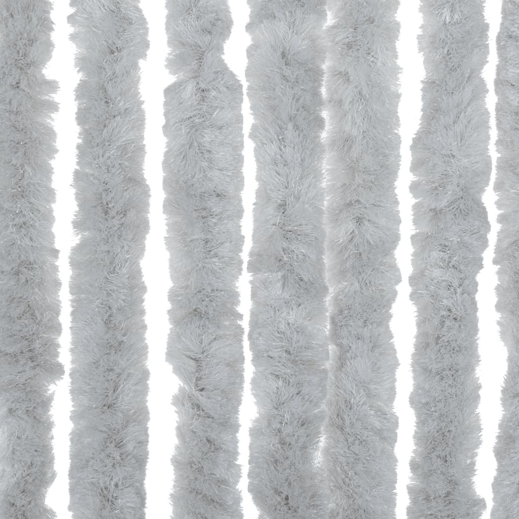 vidaXL Fly Curtain Grey 100x220 cm Chenille 6