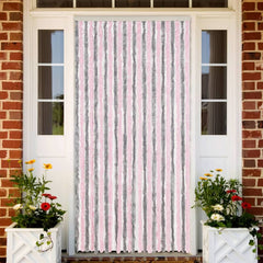 Insect Curtain in Grey and Pink