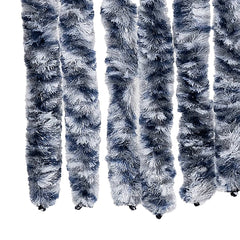 vidaXL Fly Curtain Blue and White 100x200 cm Chenille 6