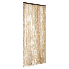 vidaXL Fly Curtain Beige 100x230 cm Chenille 2