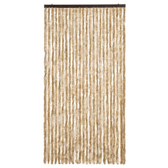 vidaXL Fly Curtain Beige 100x230 cm Chenille 3
