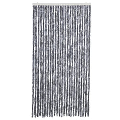 vidaXL Fly Curtain Silver 100x200 cm Chenille 3