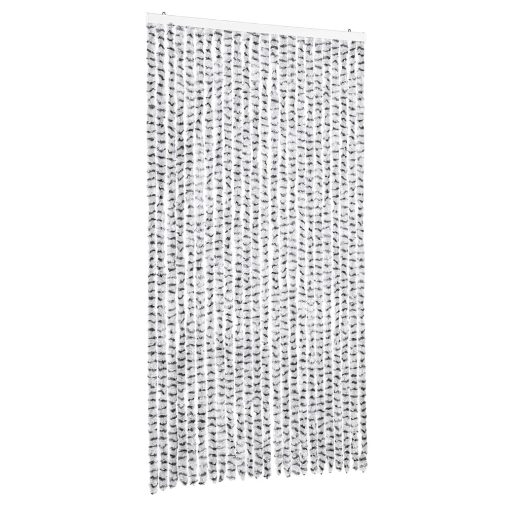 vidaXL Fly Curtain Light Grey and Dark Grey 100x230 cm Chenille 2