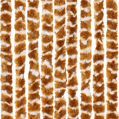 vidaXL Fly Curtain Ochre and White 90x200 cm Chenille 5