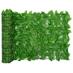 vidaXL Balcony Screen with Green Leaves 200x75 cm 2