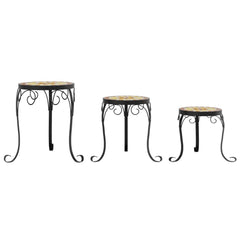 vidaXL Plant Stands 3 pcs Terracotta and White Ceramic 4