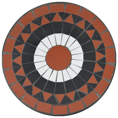 vidaXL Mosaic Bistro Table Terracotta and White Ø50x70 cm Ceramic 6