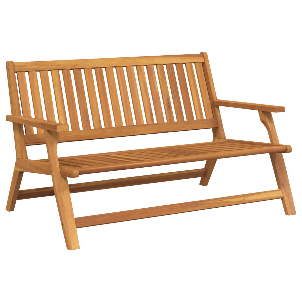 vidaXL Garden Relax Bench Brown 122 x 78 x 73 cm Solid Acacia Wood 1