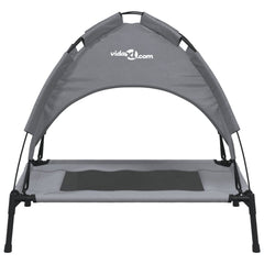 vidaXL Dog Bed with Canopy Anthracite Oxford Fabric and Steel 4