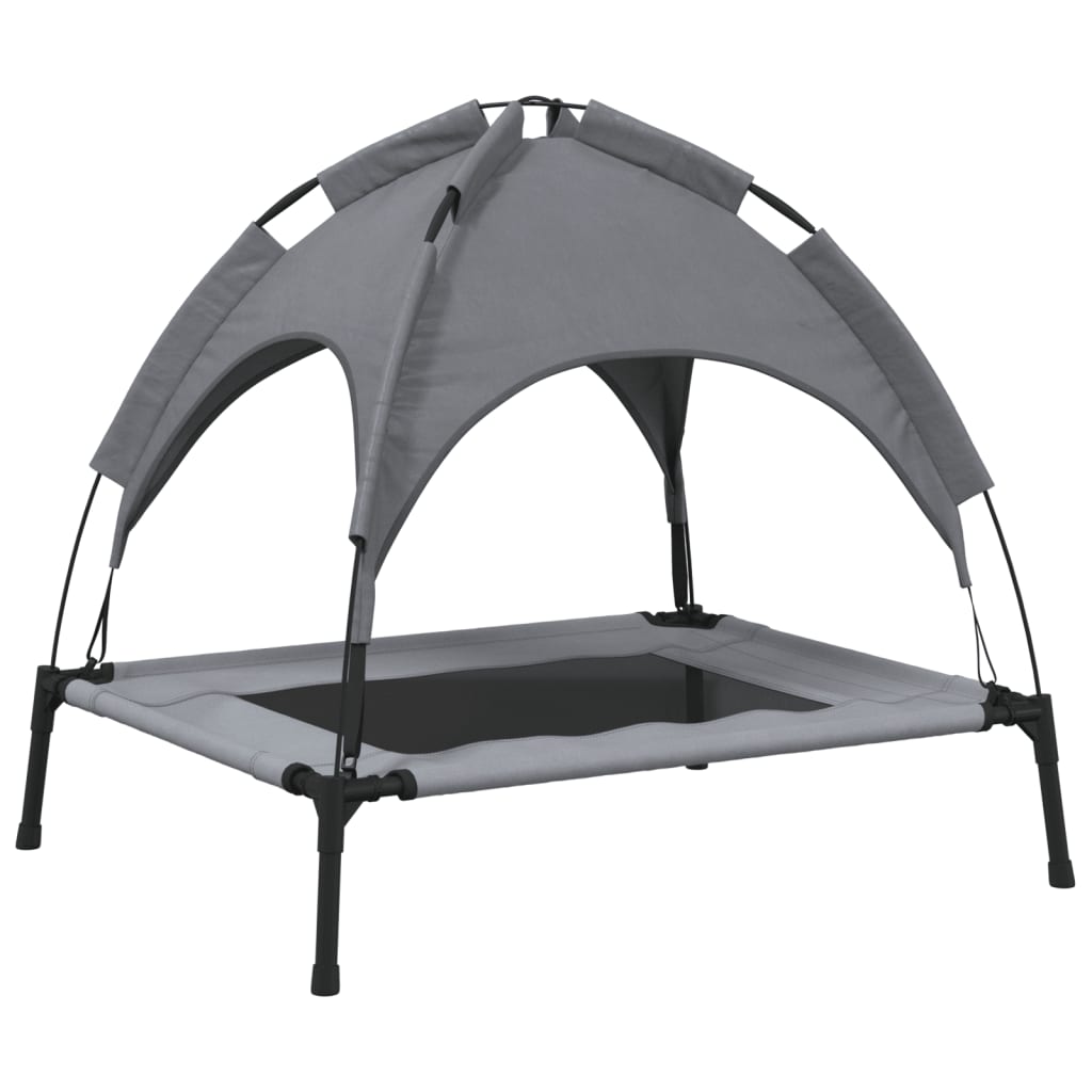 vidaXL Dog Bed with Canopy Anthracite Oxford Fabric and Steel 6