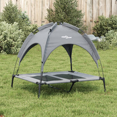 vidaXL Dog Bed with Canopy Anthracite Oxford Fabric and Steel 3