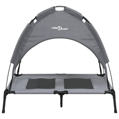 vidaXL Dog Bed with Canopy Anthracite Oxford Fabric and Steel 4