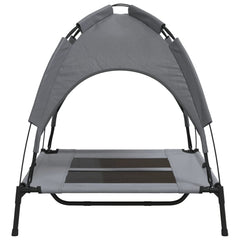 vidaXL Dog Bed with Canopy Anthracite Oxford Fabric and Steel 5