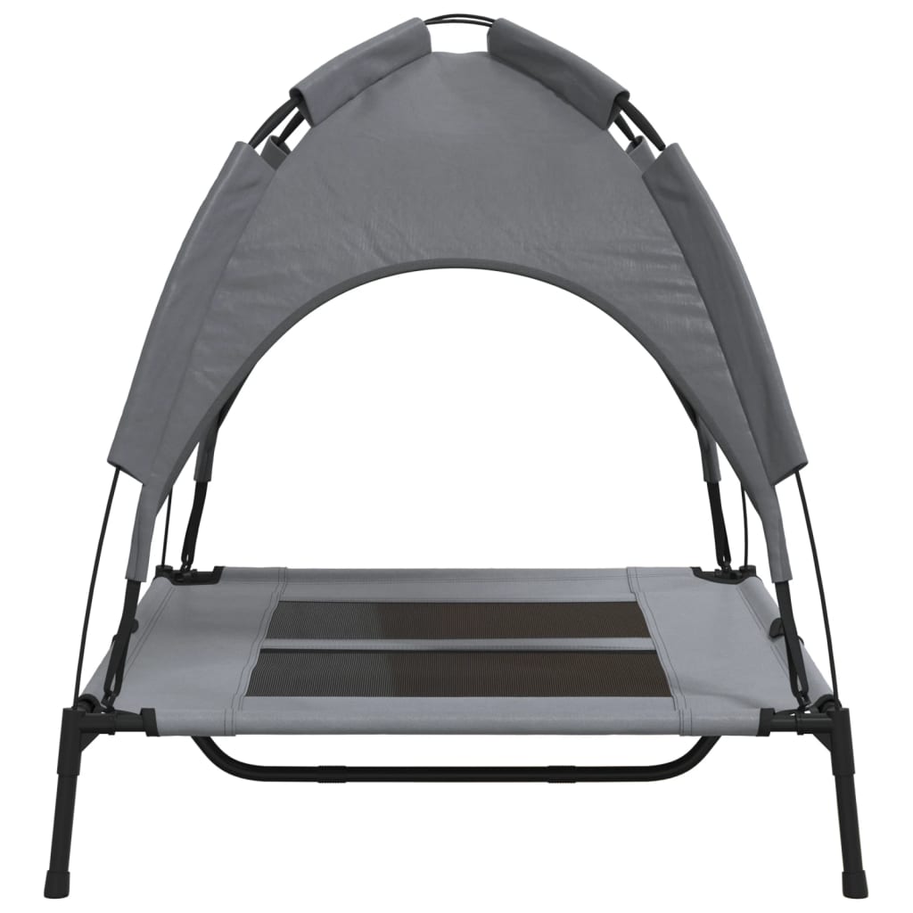 vidaXL Dog Bed with Canopy Anthracite Oxford Fabric and Steel 5