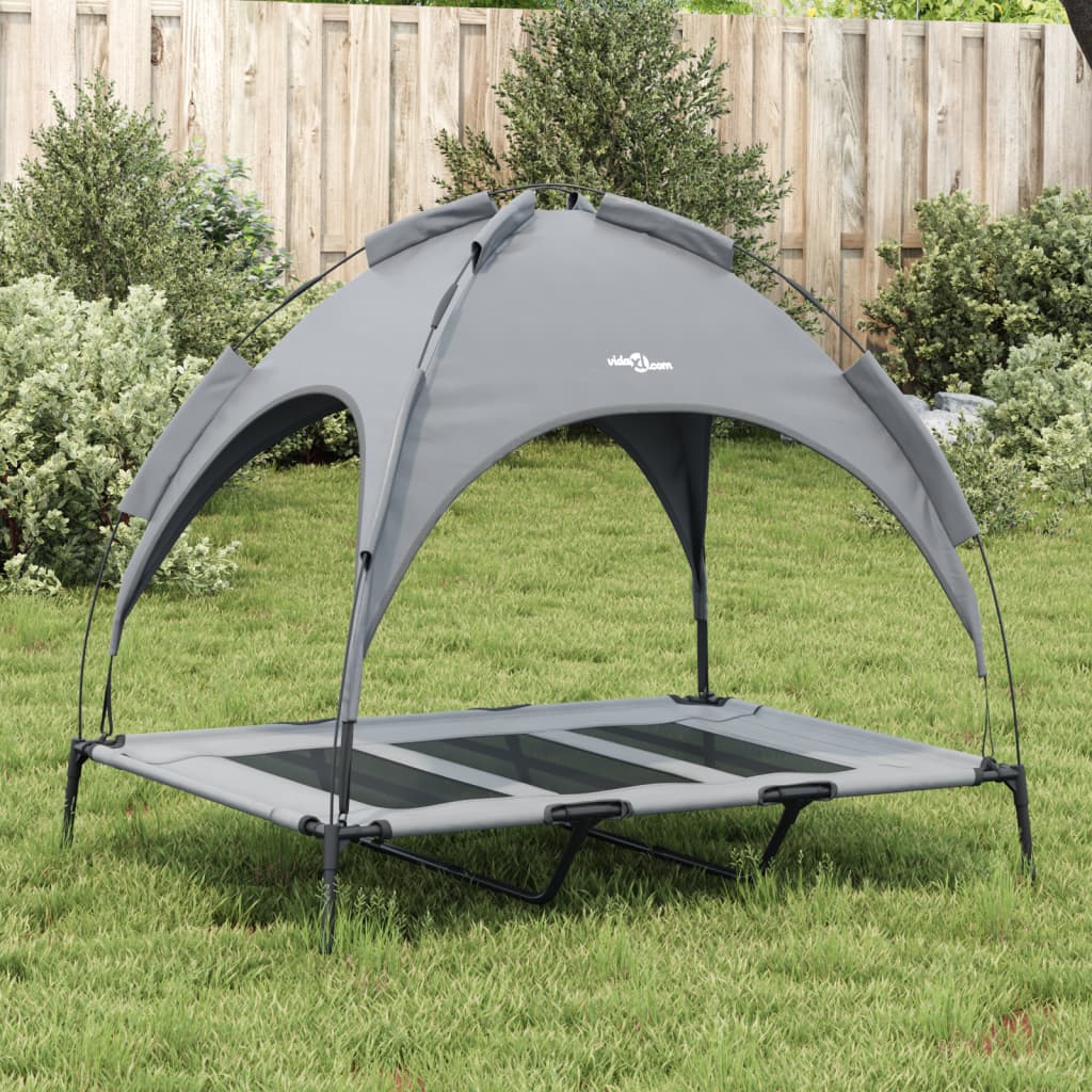 Dog Bed Folding Manual Steel Width 122 cm Anthracite 107 cm
