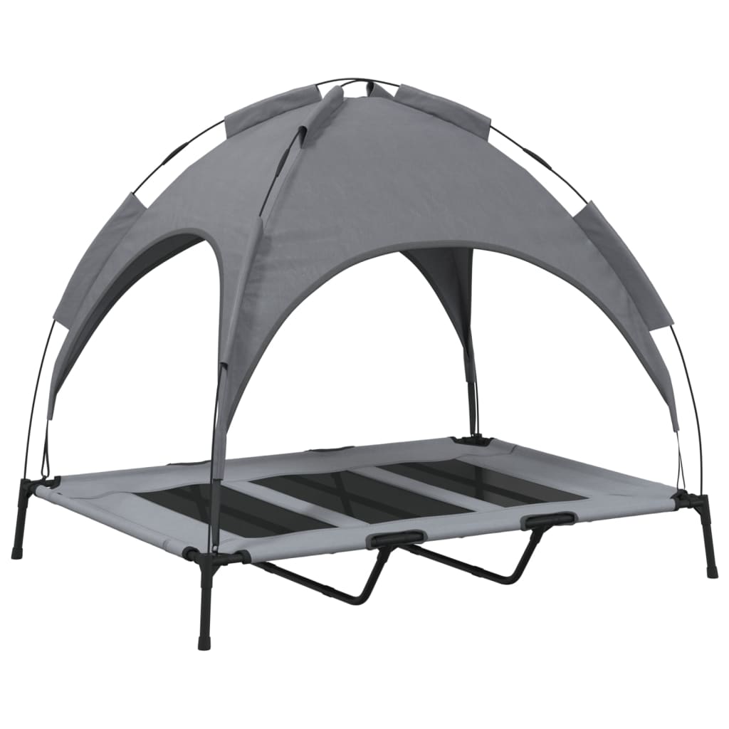 Dog Bed Folding Manual Steel Width 122 cm Anthracite 107 cm