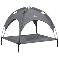 vidaXL Dog Bed with Canopy Anthracite Oxford Fabric and Steel 2