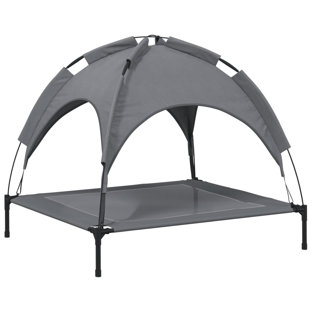 vidaXL Dog Bed with Canopy Anthracite Oxford Fabric and Steel 5