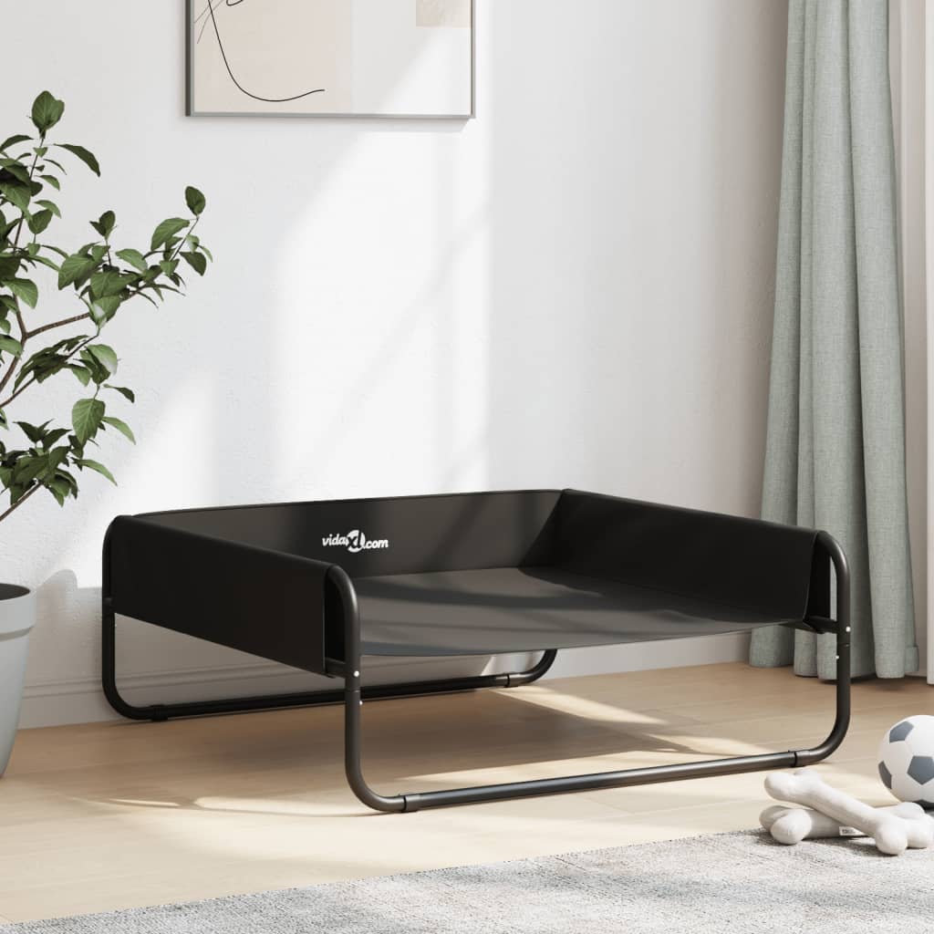 vidaXL Elevated Dog Bed Anthracite Oxford Fabric and Steel 3