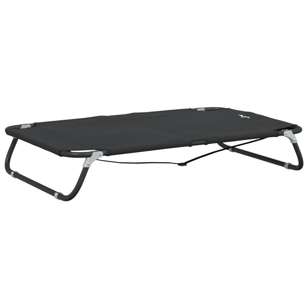 vidaXL Dog Bed Foldable Anthracite Oxford Fabric and Steel 2