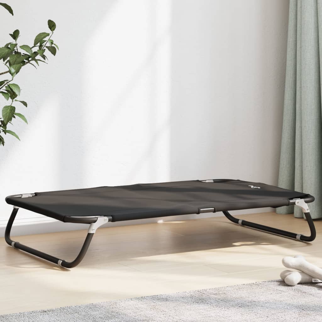 vidaXL Dog Bed Foldable Anthracite Oxford Fabric and Steel 1