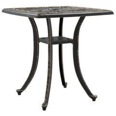 vidaXL Garden Table Bronze 53x53x53 cm Cast Aluminium 2
