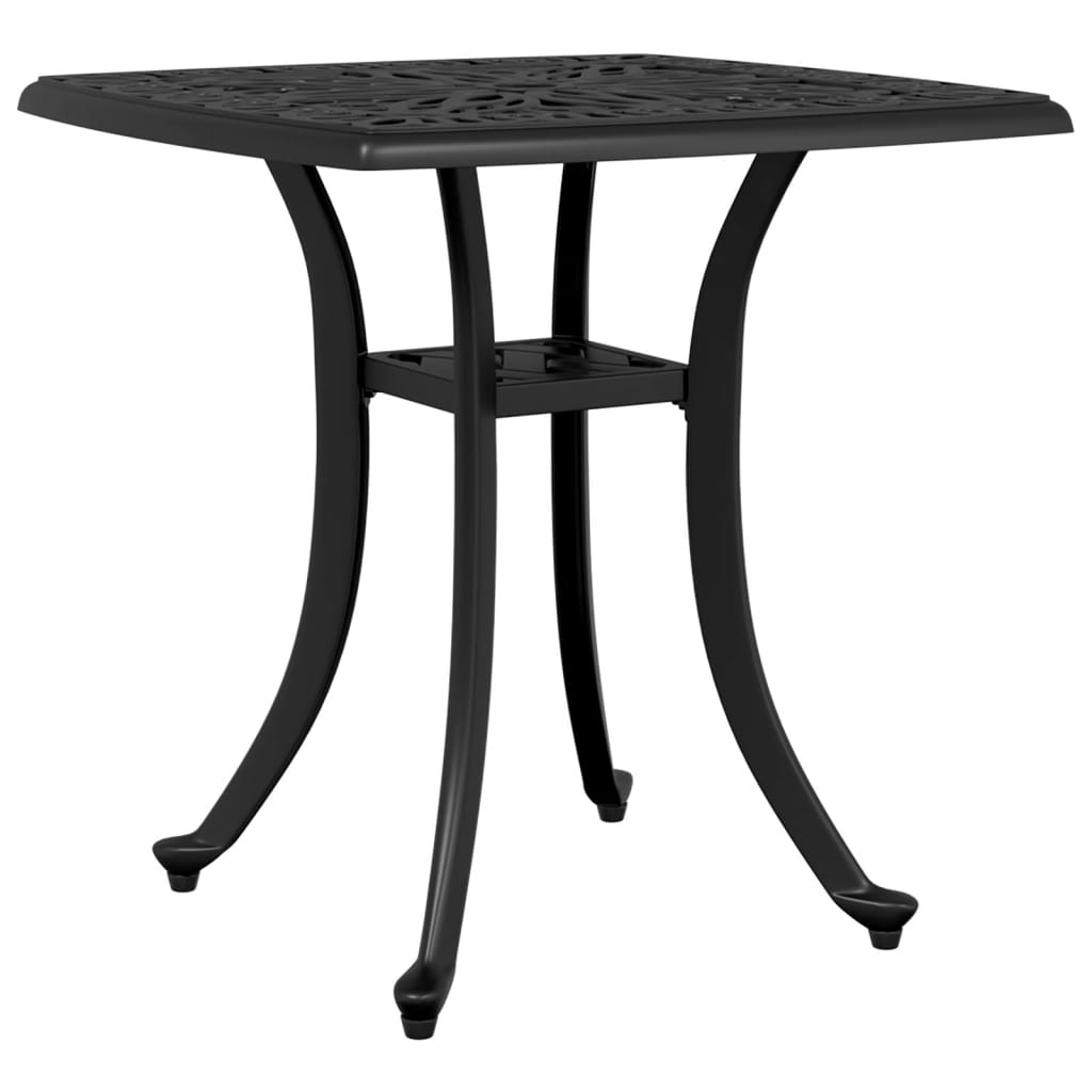 vidaXL Garden Table Black 53x53x53 cm Cast Aluminium 2
