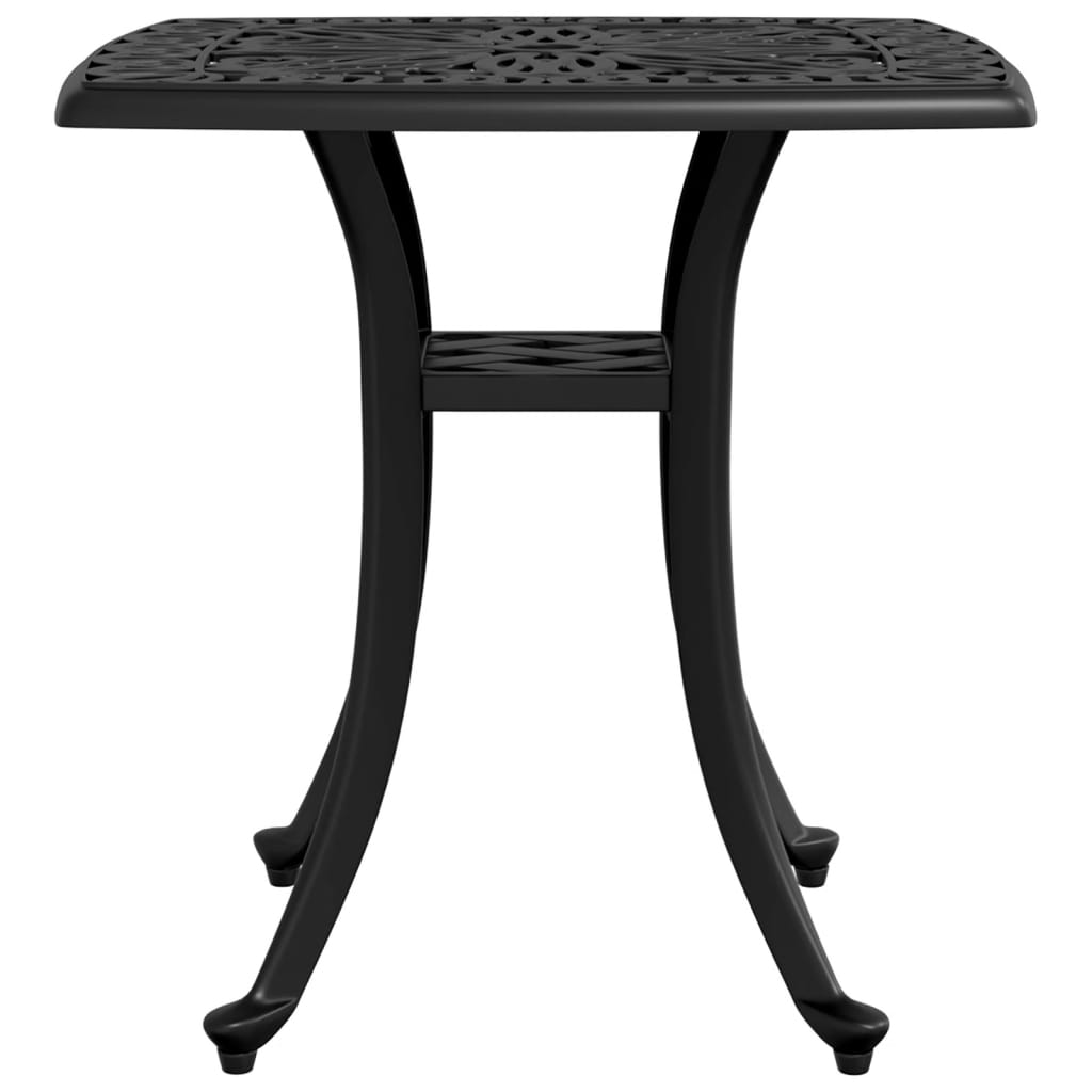 vidaXL Garden Table Black 53x53x53 cm Cast Aluminium 5