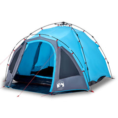 Camping Tent Dome 3-Person Quick Release Blue