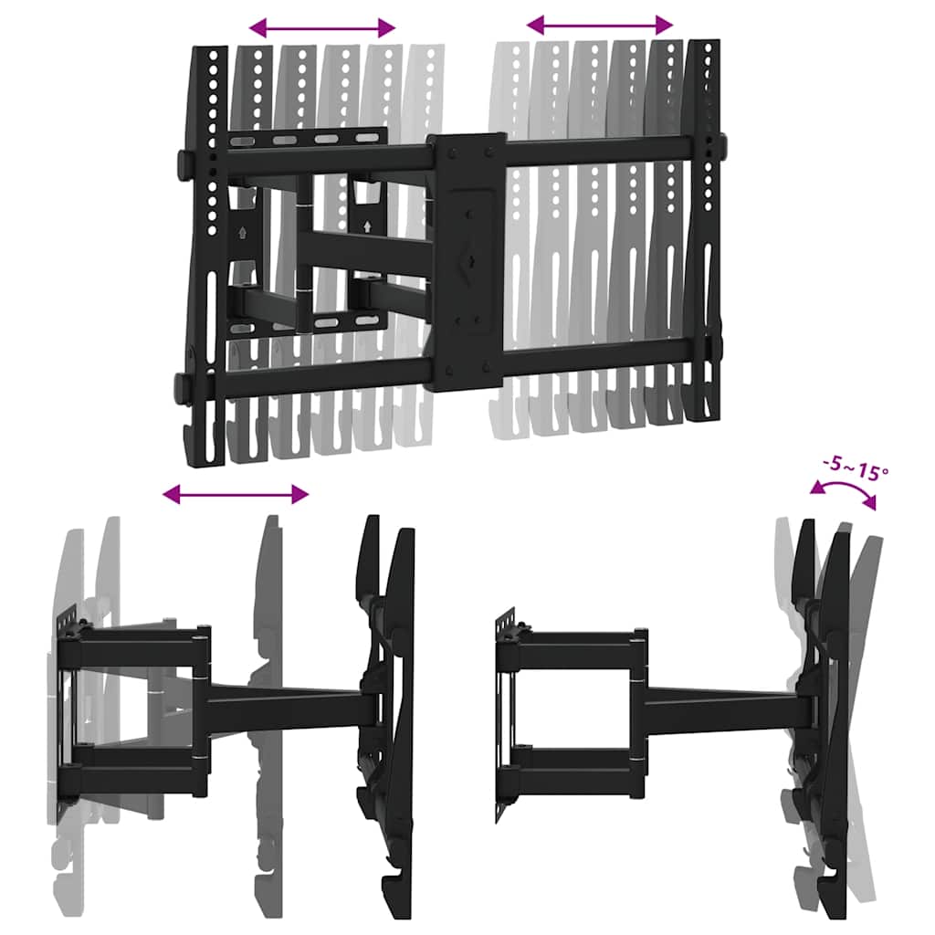 vidaXL TV Wall Mount for 37-80 Inch Screen Max VESA 600x400 mm 40kg 6