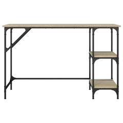 vidaXL Desk Sonoma Oak 120x50x75 cm Metal and Engineered Wood 5