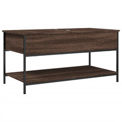 vidaXL Coffee Table Brown Oak 100x50x50 cm Engineered Wood and Metal 2