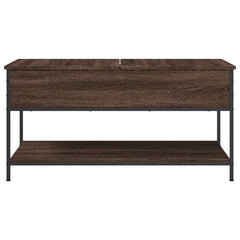 vidaXL Coffee Table Brown Oak 100x50x50 cm Engineered Wood and Metal 5