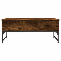 vidaXL Coffee Table Smoked Oak 100x50x40 cm Engineered Wood and Metal 5