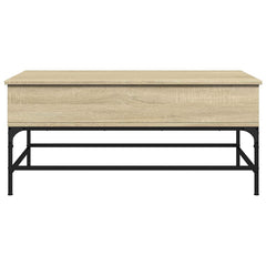vidaXL Coffee Table Sonoma Oak 100x50x45 cm Engineered Wood and Metal 5