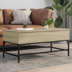 Coffee Table Engineered Wood and Metal Sonoma oak