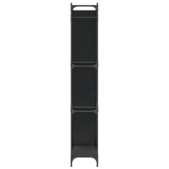 Bookcase 79x30x180 cm Engineered Wood and Metal Black