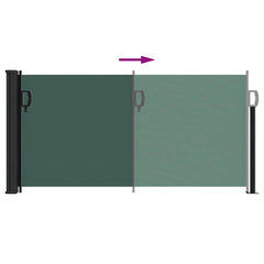 vidaXL Retractable Side Awning Dark Green 100x300 cm 5