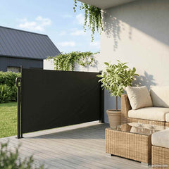 vidaXL Retractable Side Awning Black 117x300 cm 3