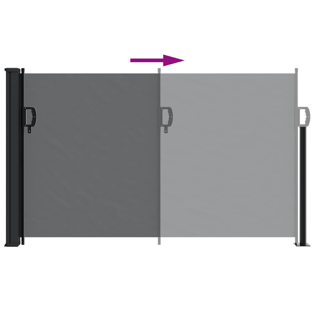 vidaXL Retractable Side Awning Black 117x300 cm 6