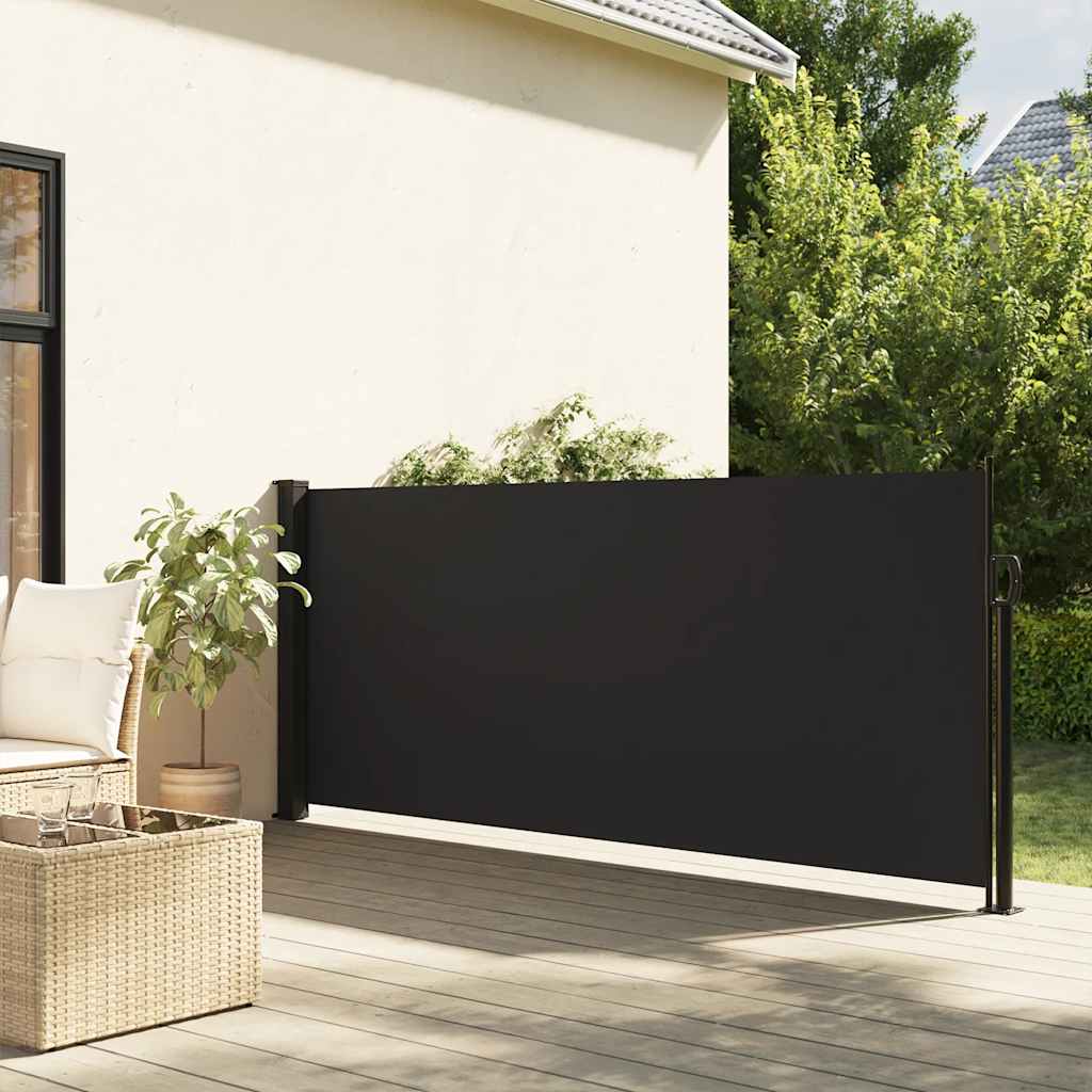 vidaXL Retractable Side Awning Black 117x300 cm 1